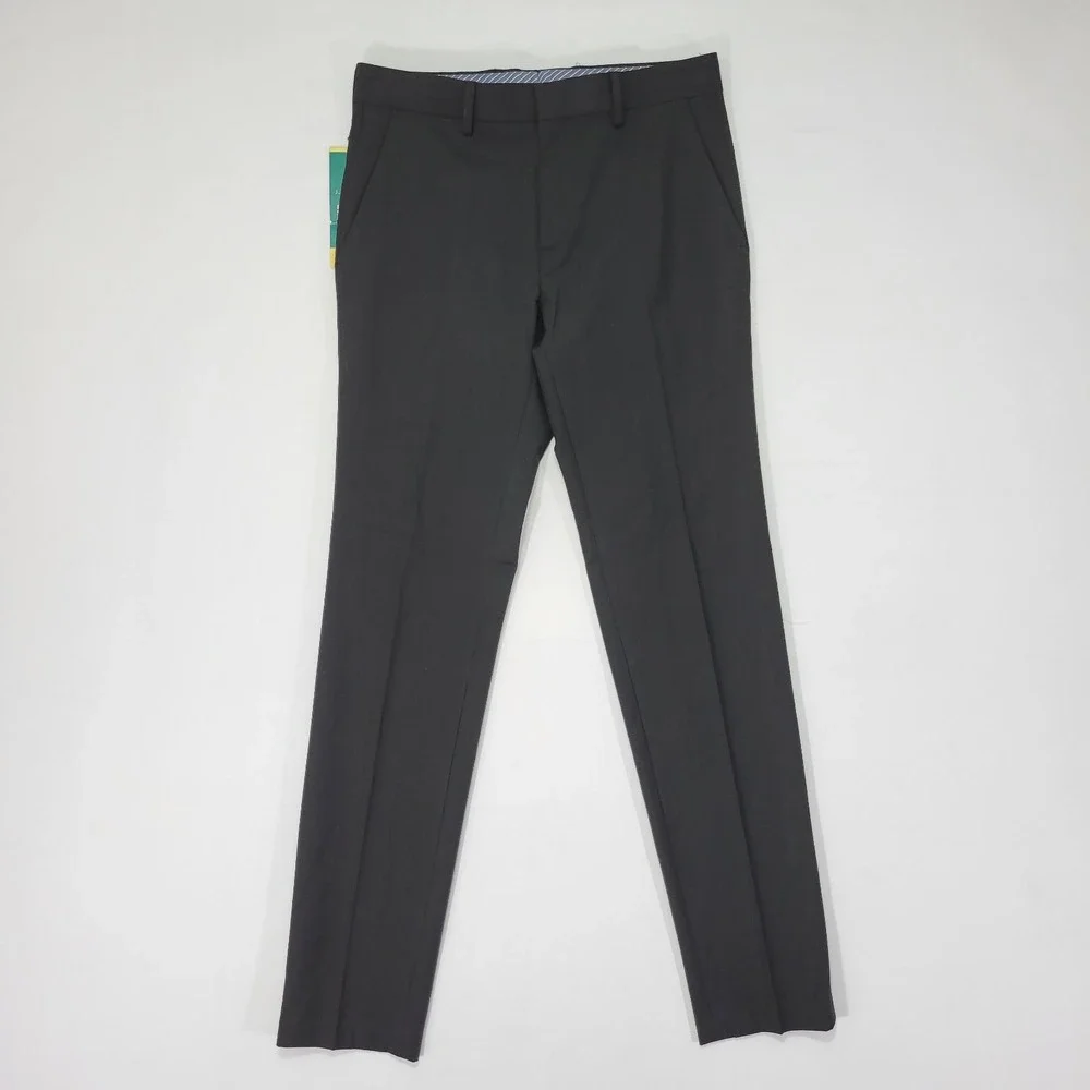 J.M Haggar‎ Men's Dress Pants Khakis Ultra Slim Black Size 29x32 NEW